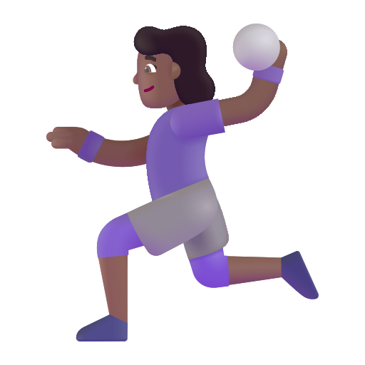 Woman Playing Handball: Medium-Dark Skin Tone on Microsoft 3D