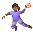 Woman Playing Handball: Medium-Dark Skin Tone on Samsung