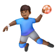 Man Playing Handball: Medium-Dark Skin Tone on Samsung
