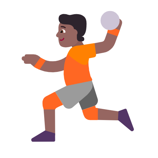 Handball: Medium-Dark Skin Tone on Microsoft Fluent