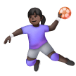 Woman Playing Handball: Dark Skin Tone on Samsung