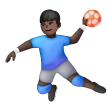 Man Playing Handball: Dark Skin Tone on Samsung