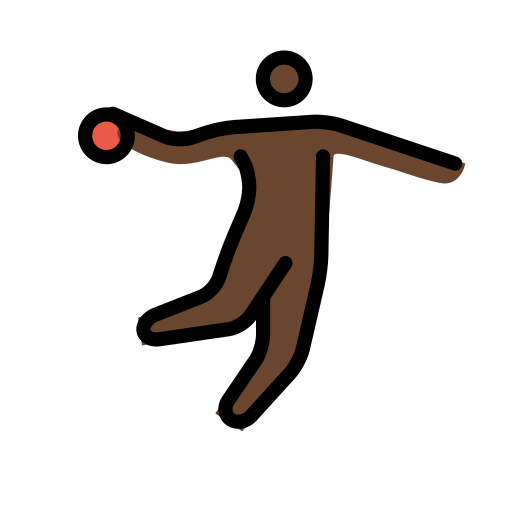 Handball: Dark Skin Tone on OpenMoji
