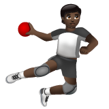 Handball: Dark Skin Tone on WhatsApp