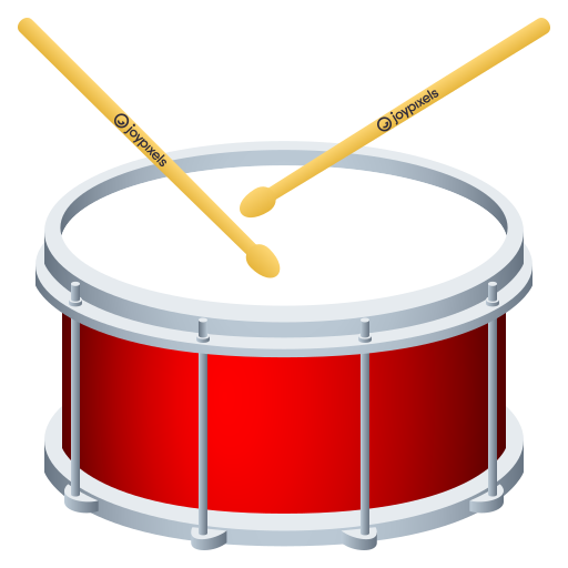 Drum With Drumsticks on JoyPixels
