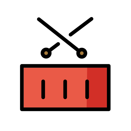 Drum With Drumsticks on OpenMoji