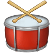 Drum With Drumsticks on Samsung