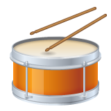 Drum With Drumsticks on WhatsApp