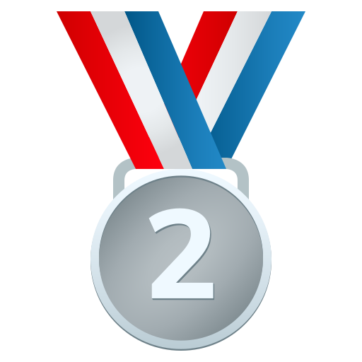 Second Place Medal on JoyPixels