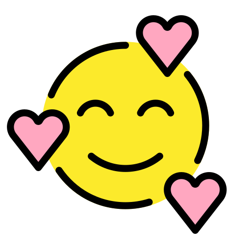 Smiling Face With Smiling Eyes And Three Hearts on OpenMoji