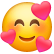 Smiling Face With Smiling Eyes And Three Hearts on Samsung