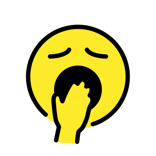Yawning Face on OpenMoji