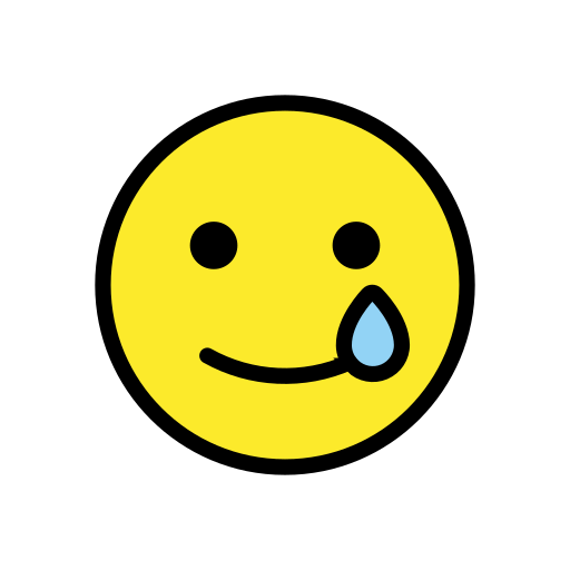 Smiling Face With Tear on OpenMoji