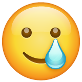 Smiling Face With Tear on WhatsApp