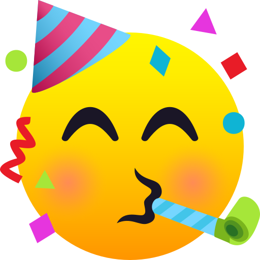 Face With Party Horn And Party Hat on JoyPixels