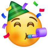 Face With Party Horn And Party Hat on WhatsApp