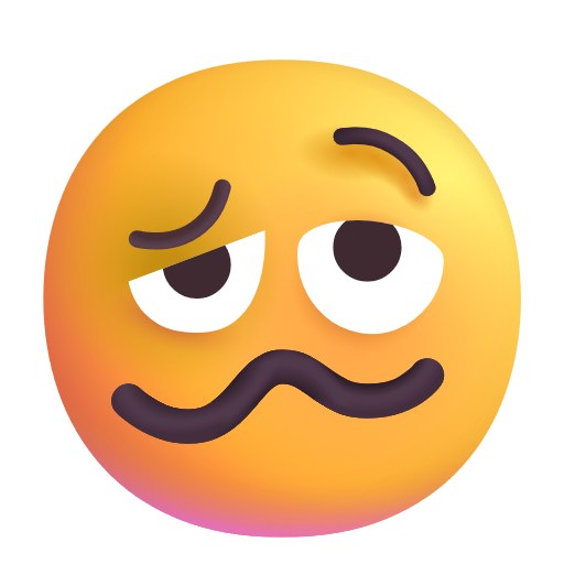 Face With Uneven Eyes And Wavy Mouth on Microsoft 3D