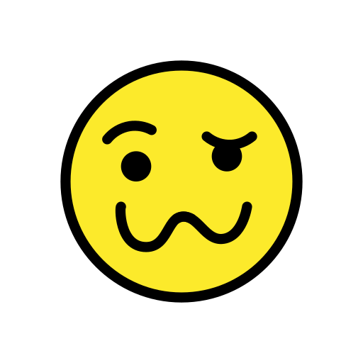 Face With Uneven Eyes And Wavy Mouth on OpenMoji
