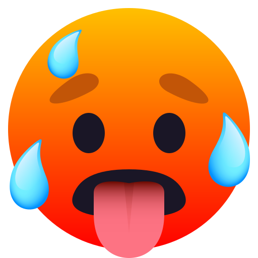 Overheated Face on JoyPixels