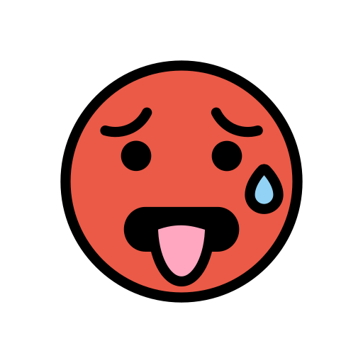 Overheated Face on OpenMoji