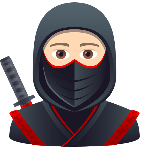 Ninja: Light Skin Tone on JoyPixels