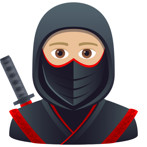 Ninja: Medium-Light Skin Tone on JoyPixels