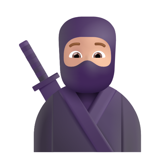Ninja: Medium-Light Skin Tone on Microsoft 3D