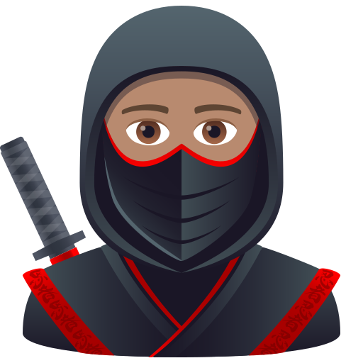 Ninja: Medium Skin Tone on JoyPixels