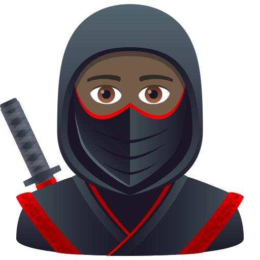 Ninja: Dark Skin Tone on JoyPixels