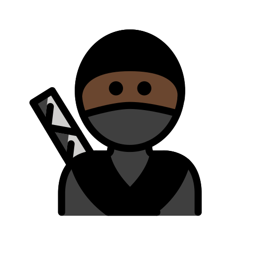 Ninja: Dark Skin Tone on OpenMoji