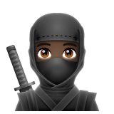 Ninja: Dark Skin Tone on WhatsApp