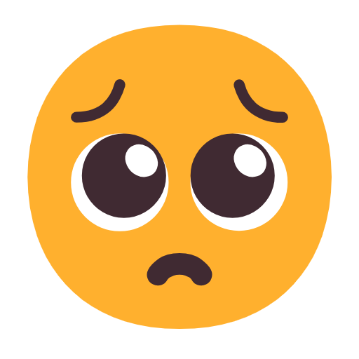 Face With Pleading Eyes on Microsoft Fluent