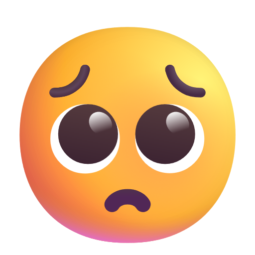 Face With Pleading Eyes on Microsoft 3D
