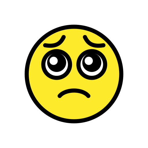 Face With Pleading Eyes on OpenMoji
