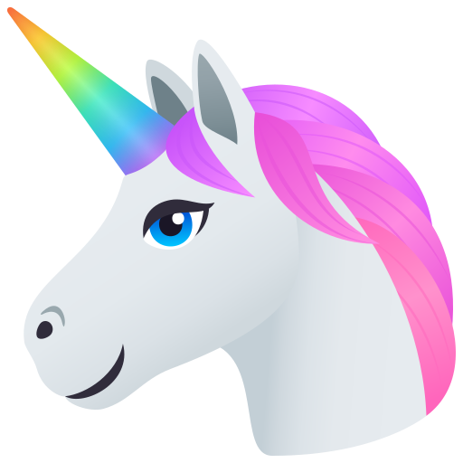 Unicorn Face on JoyPixels