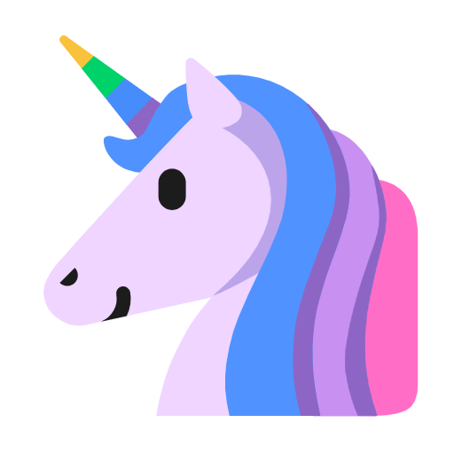 Unicorn Face on Microsoft Fluent