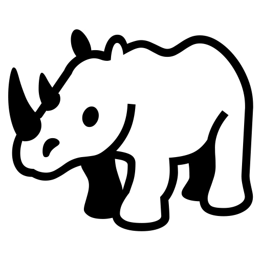 Rhinoceros on Noto Emoji
