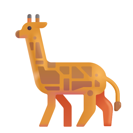 Giraffe Face on Microsoft 3D