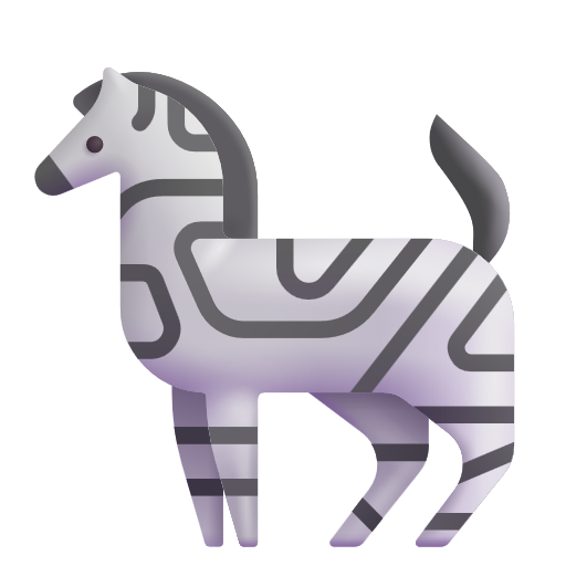 Zebra Face on Microsoft 3D