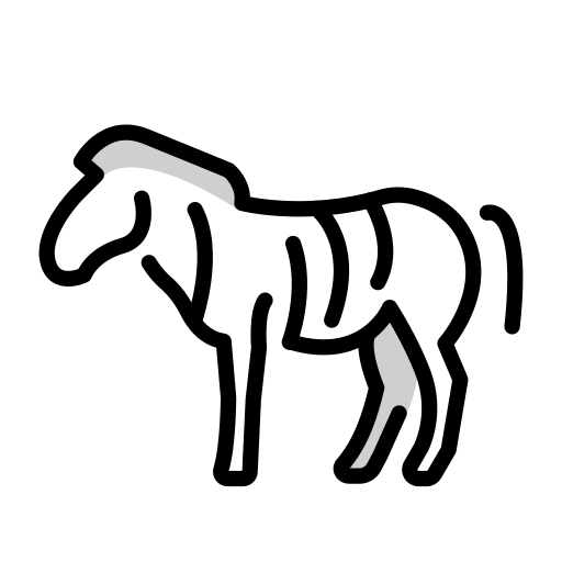 Zebra Face on OpenMoji