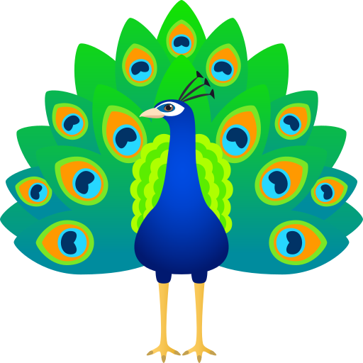 Peacock on JoyPixels