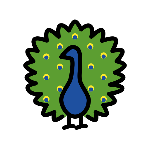 Peacock on OpenMoji