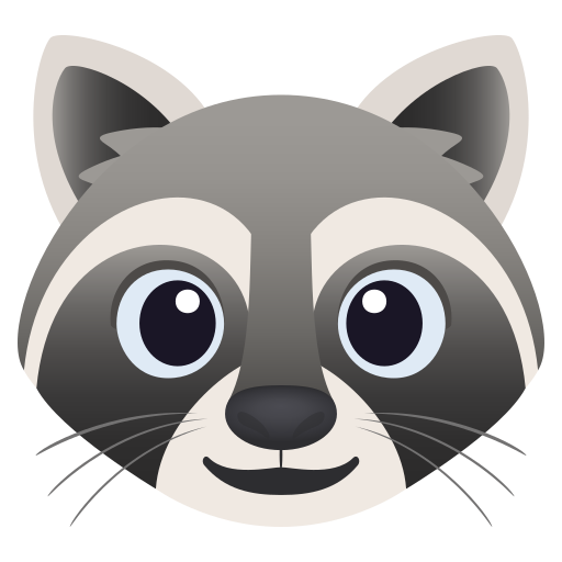 Raccoon on JoyPixels