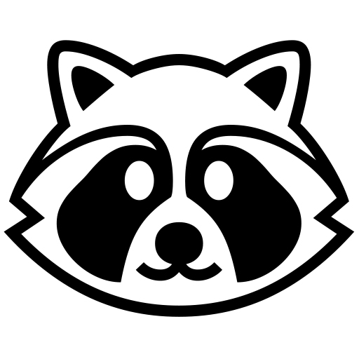 Raccoon on Noto Emoji