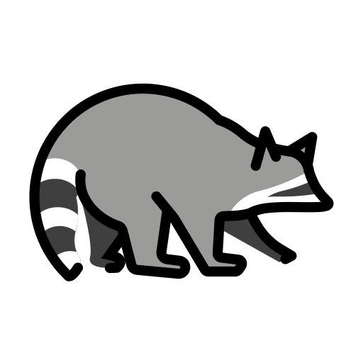 Raccoon on OpenMoji