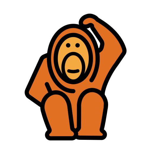 Orangutan on OpenMoji