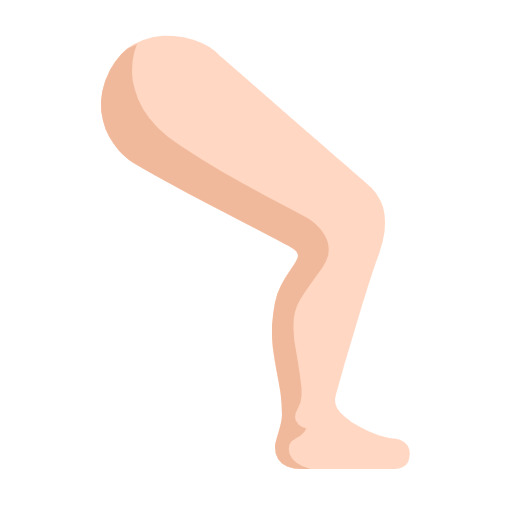 Leg: Light Skin Tone on Microsoft Fluent