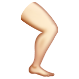 Leg: Light Skin Tone on WhatsApp