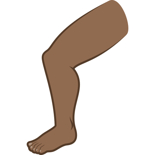 Leg: Medium-Dark Skin Tone on JoyPixels