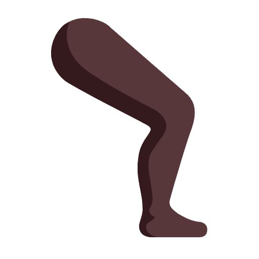 Leg: Dark Skin Tone on Microsoft Fluent